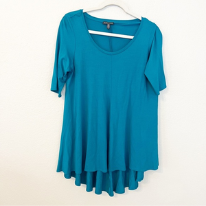 Eileen Fisher Jersey Knit 3/4 Sleeve High Low‎ Tunic Flowy